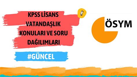 KPSS Vatandaşlık Konuları ve Soru Dağılımı